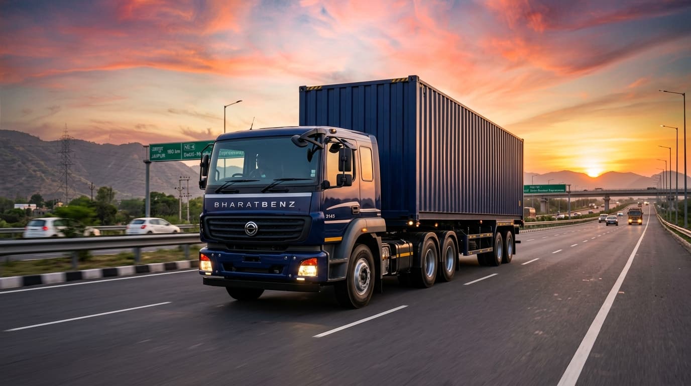 Book 19ft / 20ft Closed Container Truck on Rent in Faridabad — Payload 7 Ton - 9 Ton | Mukund Logistics