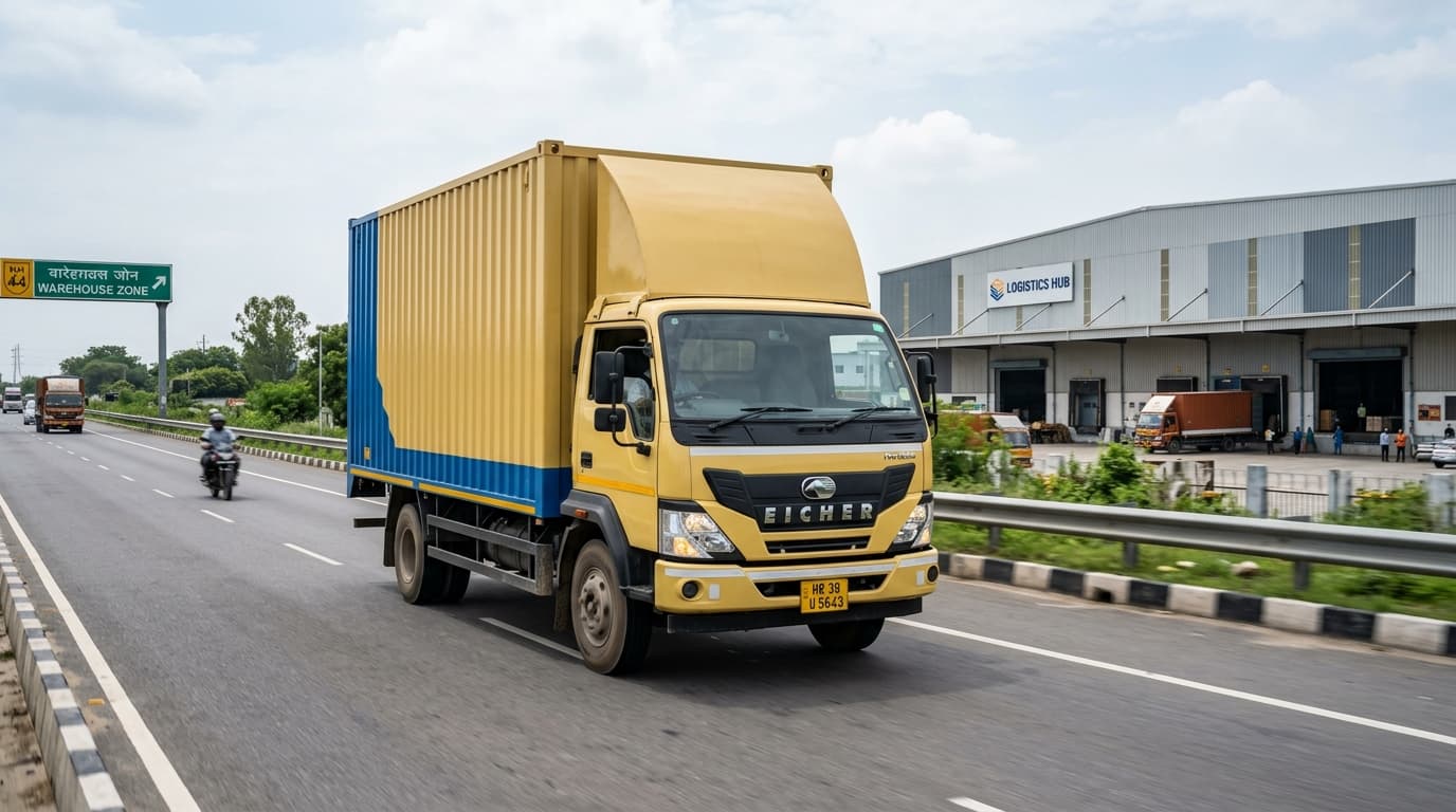 Book 14ft Eicher Canter Tempo on Rent in Faridabad — Payload 4 Ton - 5 Ton | Mukund Logistics