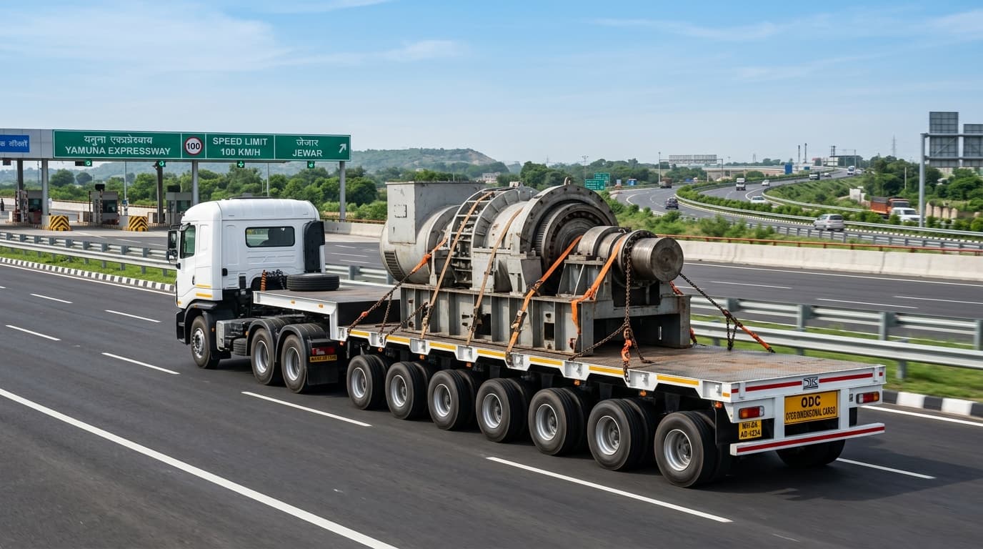Book 25-40 Ton Flatbed ODC Heavy Trailer on Rent in Faridabad — Payload 25 Ton - 40 Ton | Mukund Logistics
