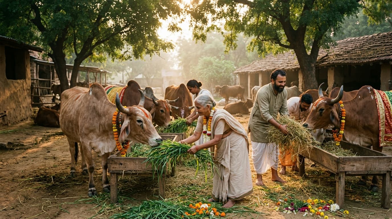 Gaushala feeding